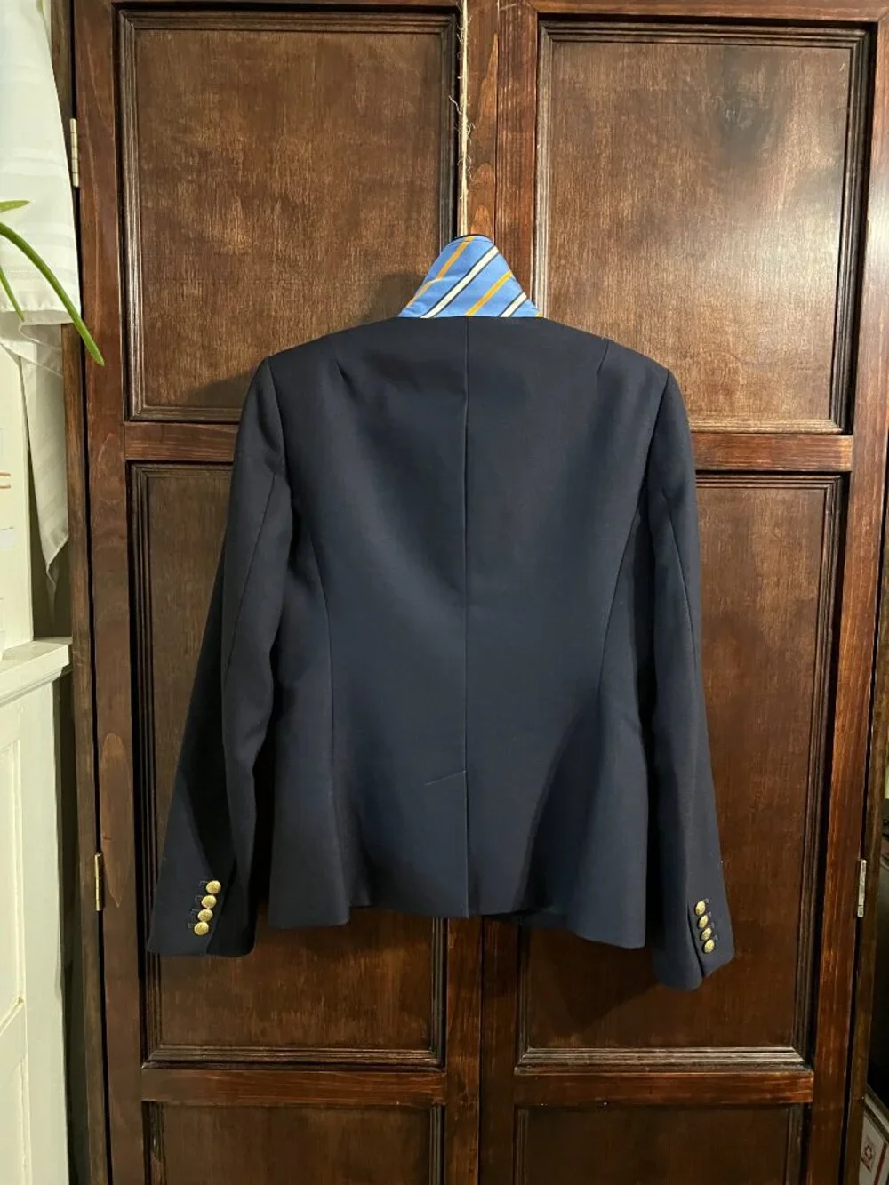 J CREW SCHOOLBOY BLAZER NAVY WOOL SILK TIE ACCENTS - Picture 3 of 10